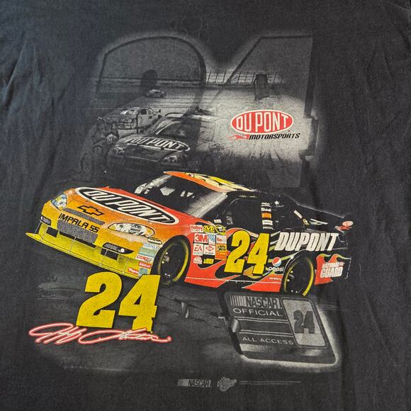 Jeff Gordon #24 DuPont NASCAR Winner’s Circle Graphic Tee Shirt XL Black - Picture 4 of 10